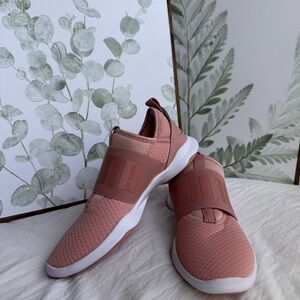 Puma Pink Slip-On Sneakers with Knit Upper